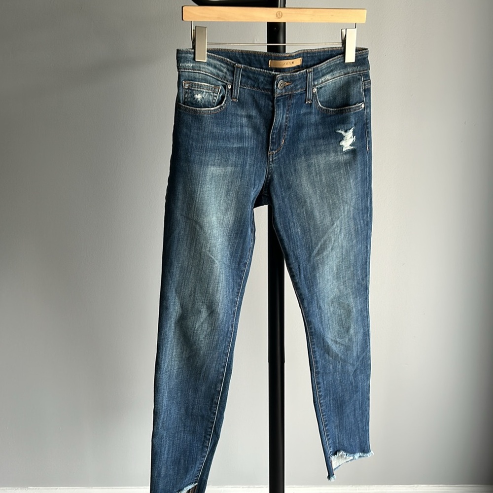 Joe’s Jeans Skinny Fray Hem Blue Jeans 29 EUC
